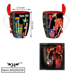 PUERTO RICO VIEW CUP WITH SPOON 12PC/2BX/24PC/CS