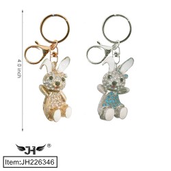 DIAMOND EMBRAVED RABBIT KEYCHAIN 25DZ/CS