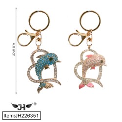 DIAMOND EMBRAVED DOLPHIN KEYCHAIN 25DZ/CS