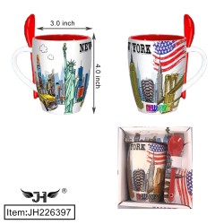 NEW YORK VIEW CUP WITH SPOON 24PC/CS