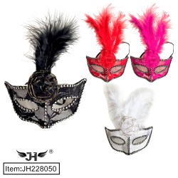 MASK - FEATHER 4 COLOR ASST 12DZ/CS