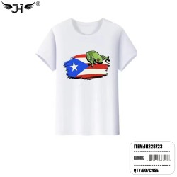 PUERTO RICO FROG FLAG T-SHIRT 5DZ/CS