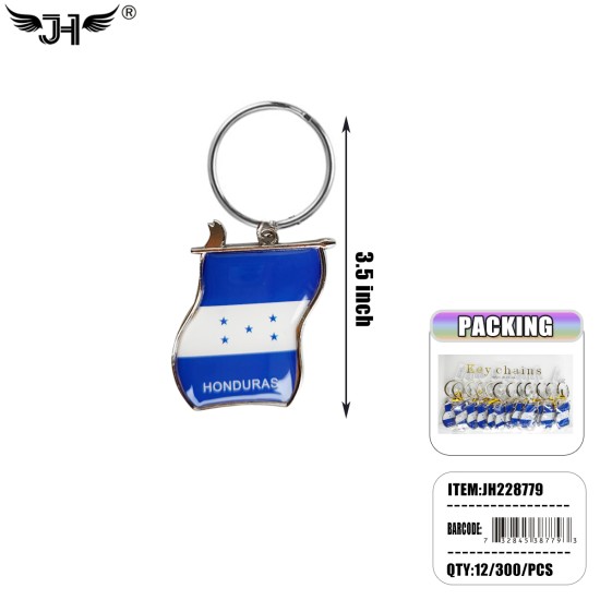 COUNTRY KEYCHAIN - #4 HONDURAS 25DZ/CS
