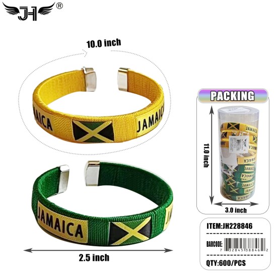 FLAG C BRACELET - JAMAICA MIX 2 COLOR 50DZ/CS