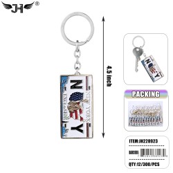KEY CHAIN  - AMERICA FLAG AND THE STATUE OF LIBERTY 25DZ/CS
