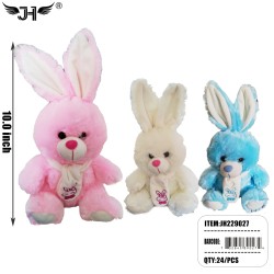 PLUSH - BUNNY WITH SCURF 3 COLOR MIX 10