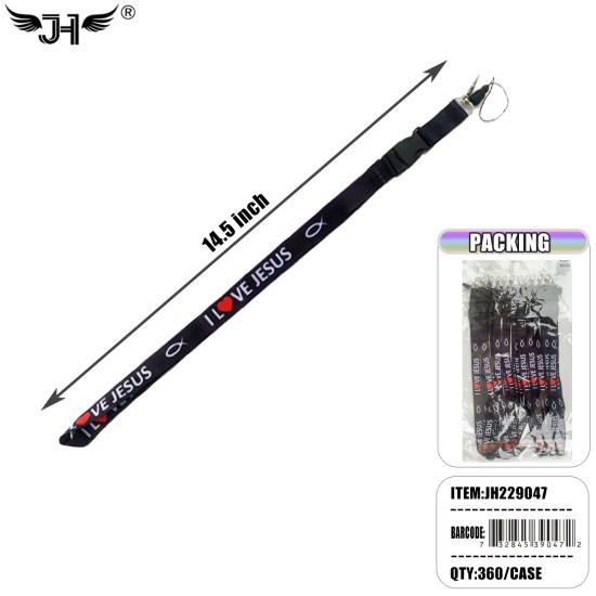 LANYARD ID HOLDER - I LOVE JESUS 30DZ/CS