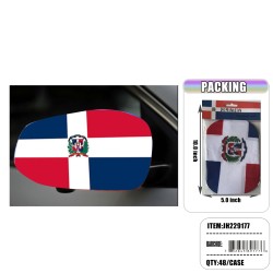 DOMINICAN REPUBLIC FLAG CAR MIRROR COVER 10DZ/CS