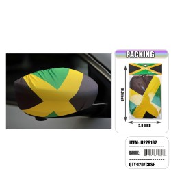 JAMAICA FLAG CAR MIRROR COVER 10DZ/CS