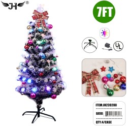 LED CHRISTMAS TREE - 7FT WHITE MULTI COLOR  4PC/CS