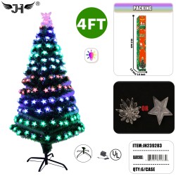 LED CHRISTMAS TREE - 4FT GREEN TREE LIGHT UP 6PC/CS