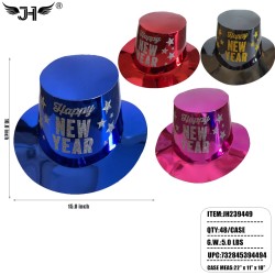 NEW YEAR HAT - PAPER METALIC GLITTER 4 COLOR MIX 4DZCS
