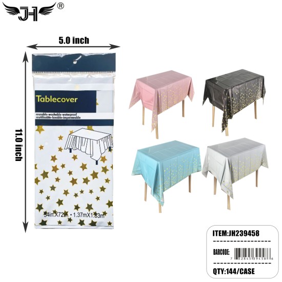 TABLE CLOTH - STAR DESIGN MIX COLOR 12DZ/CS