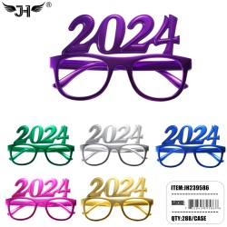 NEW YEAR GLASSES - 2024 MIX COLOR 24DZ/CS