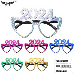 NEW YEAR GLASSES - 2024 MIX COLOR 24DZ/CS