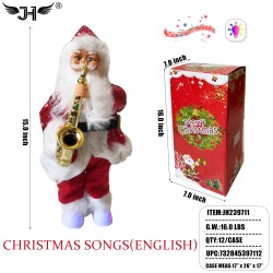 CHRISTMAS SANTA - DANCING &SINGING 12PC/CS