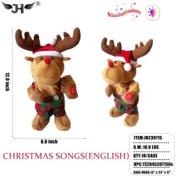 CHRISTMAS REINDEER - DANCING & SINGING 18PC/CS
