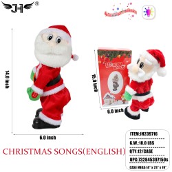 CHRISTMAS SANTA - DANCING & SINGING 12PC/CS