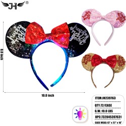 NEW YEAR HEADBAND - LIGHT UP 6DZ/CS