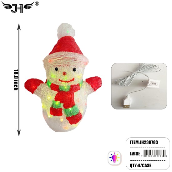 CHRISTMAS DISPLAY LED DECORATION 50 LIGHTS SANTA 4PC/CS CHRISTMAS DISPLAY LED DECORATION 50 LIGHTS SANTA 4PC/CS