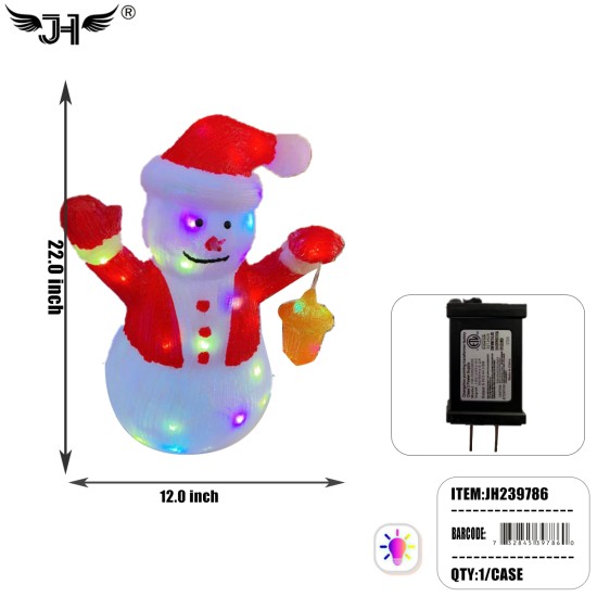 CHRISTMAS DISPLAY LED DECORATION 96 LIGHTS SANTA 1PC/CS CHRISTMAS DISPLAY LED DECORATION 96 LIGHTS SANTA 1PC/CS
