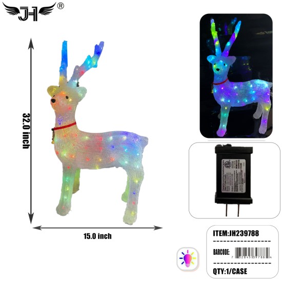 CHRISTMAS DISPLAY LED DECORATION 96 LIGHTS RAINDEER 1PC/CS CHRISTMAS DISPLAY LED DECORATION 96 LIGHTS RAINDEER 1PC/CS