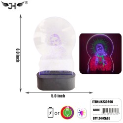 3D OPTICAL ILLUSION NIGHT LAMP - JESUS 24PC/CS