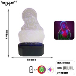 3D OPTICAL ILLUSION NIGHT LAMP - MARIA  24PC/CS