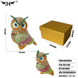 JEWELRY BOX OWL 40PC/CS