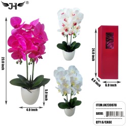 POT FLOWER - 23" ORCHID 6PC/CS