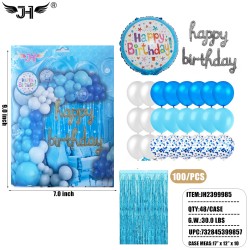 BIRTHDAY BALLOON SET - BLUE COLOR 100PC SET 4DZ/CS