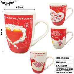 MUG VALENTINE - LOVE DESIGN CUP 4 ASSORT 36PC/CS