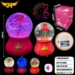 CRYSTAL SNOW GLOBE - RED HEART BALLOON 12PC/CS