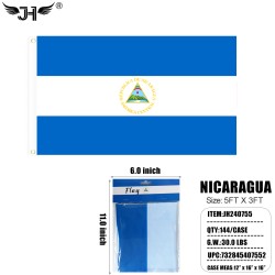 FLAG - NICARAGUA 3FTx5FT 12DZ/CS