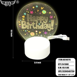 LAMP - LIGHT UP BIRTHDAY CAKE 24PC/CS