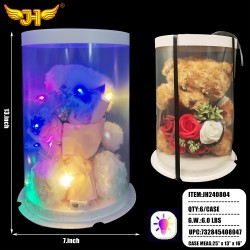 ROSE BEAR GIFT SET W/ LIGHT 13