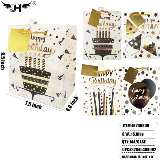 BIRTHDAY GIFT BAG - #2 SIZE S 9.5
