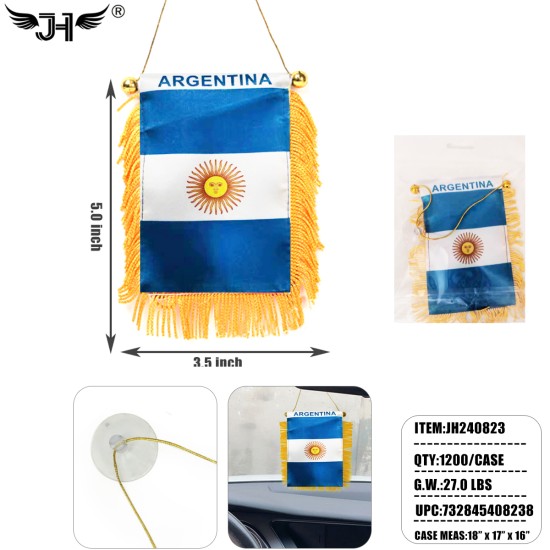 WINDOW HANGING FLAG - ARGENTINA 50DZ/2BX/100DZ/CS