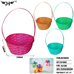 BASKET - BAMBO MIX COLOR 24PC/CS