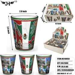 COUNTRY SHOT GLASS - MEXICO VIEW (12PC) 12BX/CS