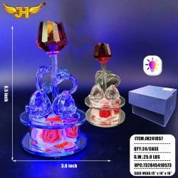 CRYSTAL - SWAN WITH ROSE LIGHT UP 5