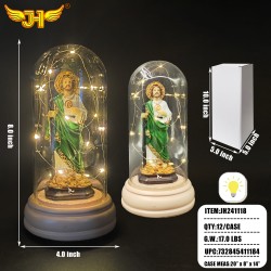 GLASS DOME - LIGHT UP RELIGIOUS SAN JUDAS 8