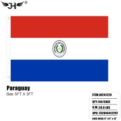 FLAG - 3FTx5FT PARAGUAY 6DZ/2BX/12DZ/CS