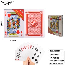 GAME - POKER CARD 4X BIGGER 7"X5"  RED 60PC/CS