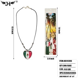 COUNTRY NECKLACE - MEXICO HEART SHAPE 25DZ/CS