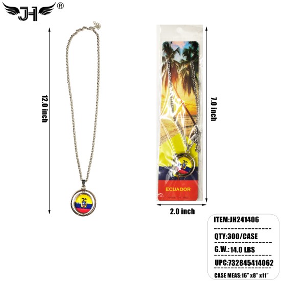 COUNTRY NECKLACE - ECUADOR ROTATE 25DZ/CS