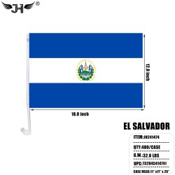 CAR WINDOW CLIP FLAG - EL SALVADOR 12