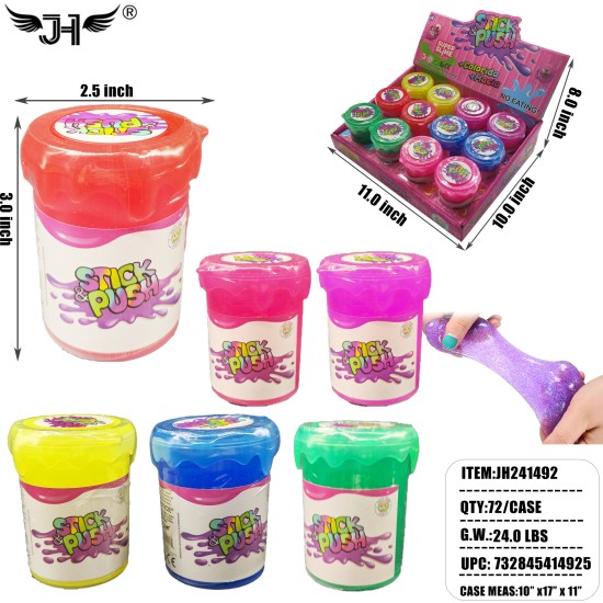 SLIME - CRYSTAL MUD MIX 6 COLOR 6DZ/CS