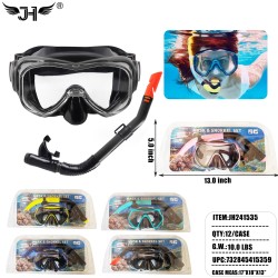 SWIMMING GOGGLE - GOGGLES & DIVING TUBE MIX 5 COLOR 12PC/CS