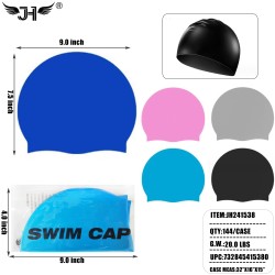 SWIMMING CAP - SILICONE SWIM CAP MIX 5 COLOR 12DZ/CS